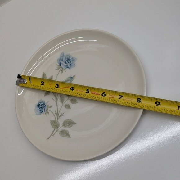 Syracuse China Concord Rose Plate 8.25" Blue Floral Vintage USA Dinnerware - Picture 3 of 6